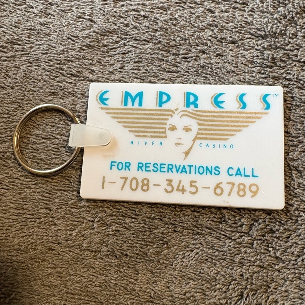 Vintage Empress Casino Hammond Indiana KeyFob Keychain - Gambling Collectible